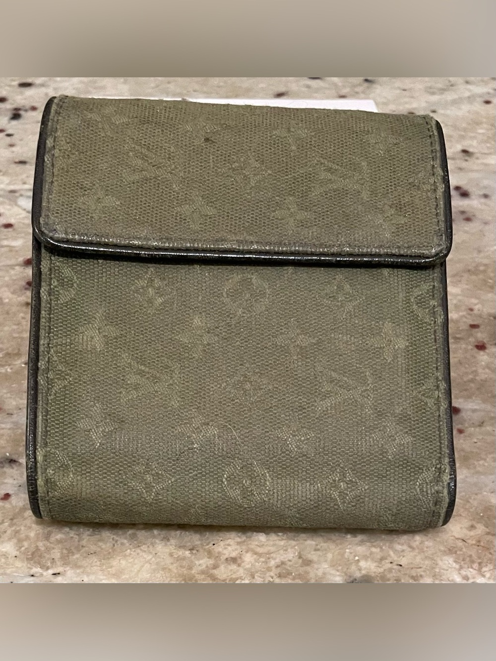 Rehab LV Olive Green Monogram Canvas Men's Bifold Wallet SELLING AS IS